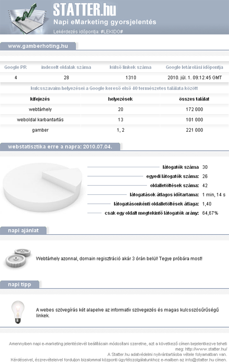 Jelentéslevél alapmérésekkel